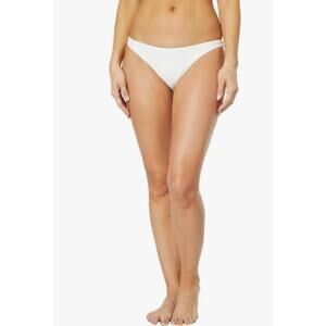 EBERJEY Women's So Solid Dree Bikini Bottoms Small Cream Ecru Low Rise NWT